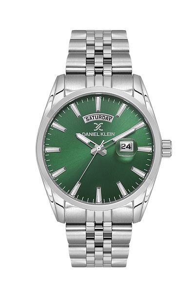Daniel Klein Green Backdrop Jubilee Men's Wrist Watch with Calendar