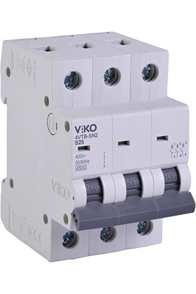STOREMAX صمام حماية أوتوماتيكي 4VTB-3B25 من سيلبيوست، 4.5 كيلو أمبير، نوع B، 3 أقطاب، 25 أمبير، عصري 266450