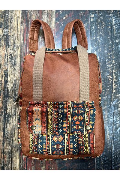 Street Bag Ethnic Αυθεντικό αδιάβροχο σακίδιο πλάτης με θήκη για φορητό υπολογιστή