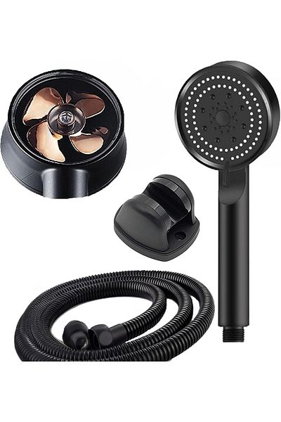 STOREMAX Muartshop Turbo Propeller 5 Function Shower Head Shower Hose 150 cm and Joint Set 871301