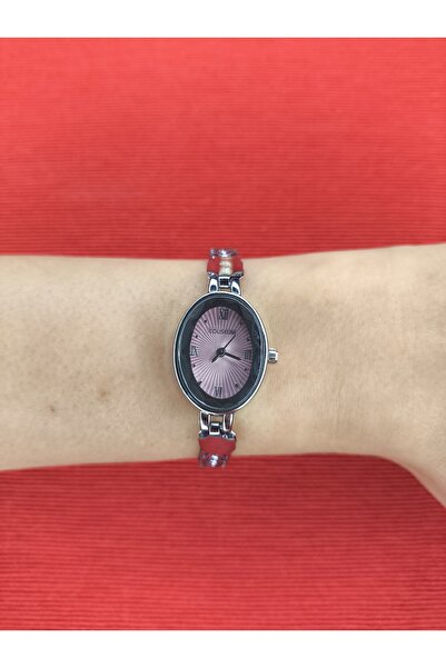 Coliseum Kadın Kesme Camlı Oval Kasa Ayarlanabilir Kordonlu Vintage Saat