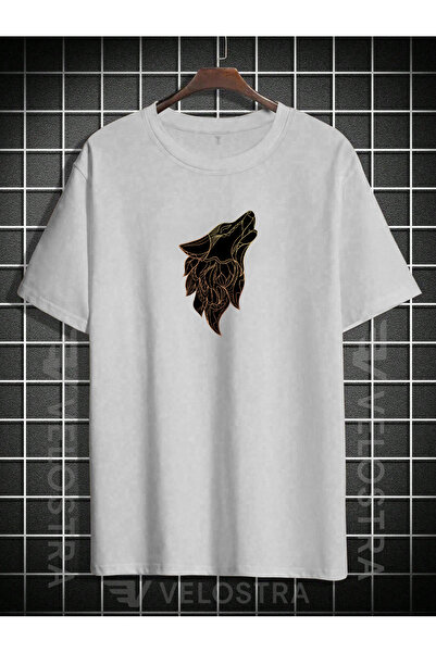 Velostra Μπλουζάκι Unisex Wolf Printed Oversize