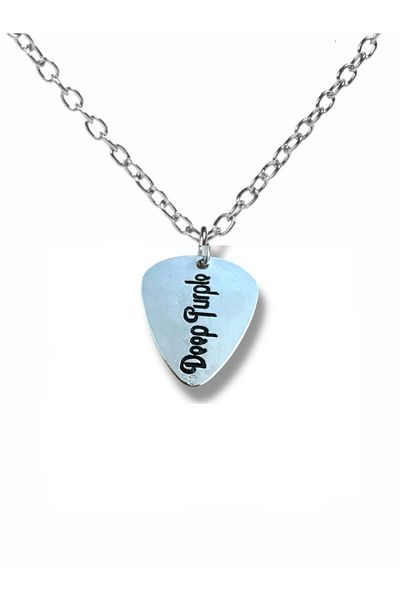 Herşey Nota Deep Purple Legendary Rock Band Pen Shaped Double Sided Rock Sign Unisex Metal Necklace
