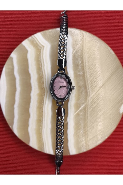 Coliseum Kadın Kesme Camlı Oval Kasa Ayarlanabilir Kordonlu Vintage Saat