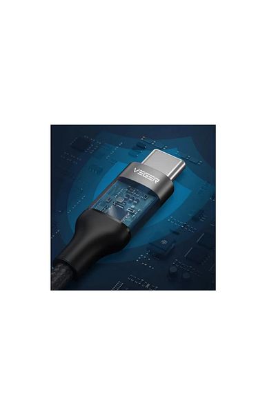 Veger Cablu de date, Veger, USB-C la USB-C, 100W, 1.5m, negru