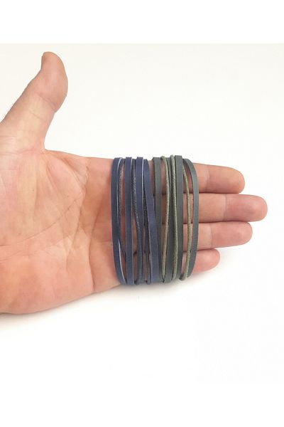 AB Takı Multi-Layer Design 2-Pack Khaki Leather Bracelets