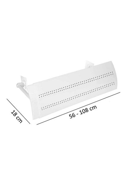 SIKS Air Conditioning Deflector, Cold Air Protection, Adjustable Length 56-108 Cm, White