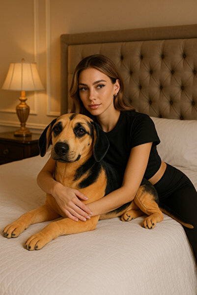 Dolly Gerçekçi Görünümlü 70 cm Beagle Peluş Köpek – Yumuşak ve Büyük Boy Oyuncak