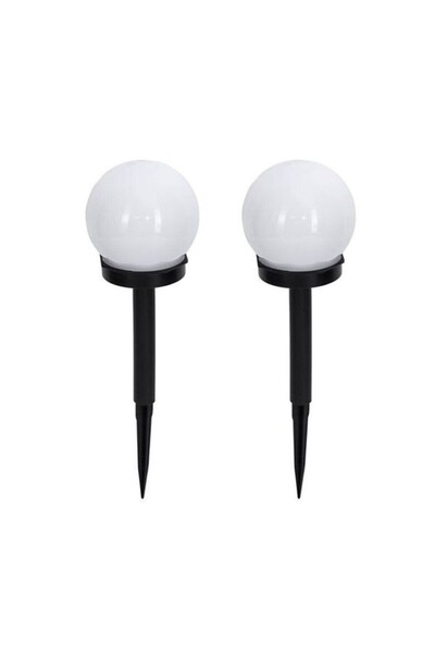 bzstore Set 10 Becuri Solare LED, Formă Sferică, Tip Glob, Diametru 10 cm, Alb Rece