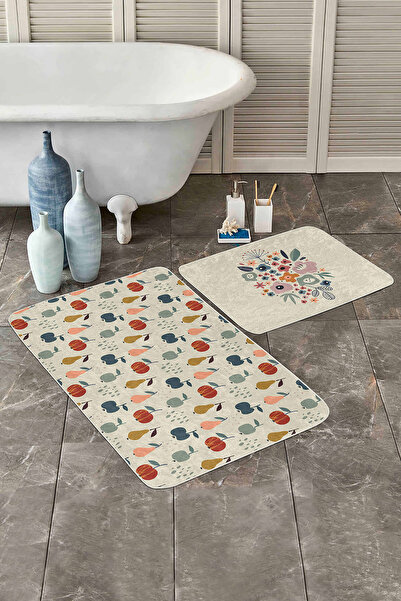 Realhomes مجموعة فواكه ملونة بتصميم خاص على شكل زهرة مكونة من قطعتين غير قابل...