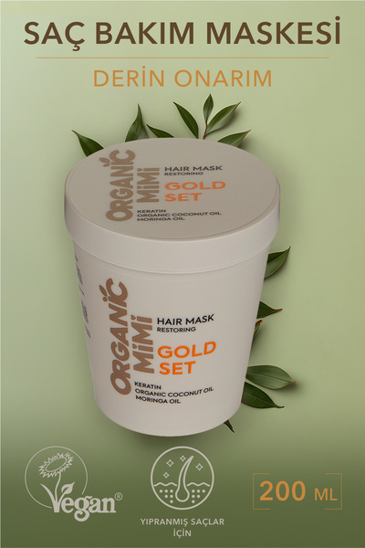 ORGANİC MİMİ Saç Maskesi Hindistan Cevizi & Keratin – Kuru ve Yıpranmış Saçla...