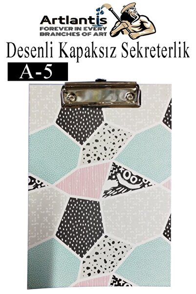 Artlantis Desenli Sekreterlik Kapaksız A5 1 Adet Renkli Desenli A5 Sekreterli...