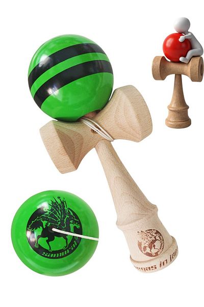 BV Kendama profesională, minge de lemn, samurai + autocolant pentru telefon, 95KD
