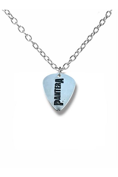 Herşey Nota Pantera Heavy Metal Band Pen-Shaped Double-Sided Rock Sign Unisex Metal Necklace