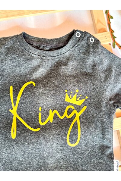 KapsülBebek 100% Cotton Baby & Kids Summer Set of 2 – King Printed T-Shirt Shorts Set, Baby Boy