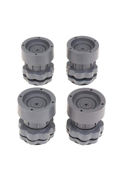 11 Tedarik Set of 4 EDAR Feet, Anti-Vibration Pad, Damping, Adjustable Height, Gray