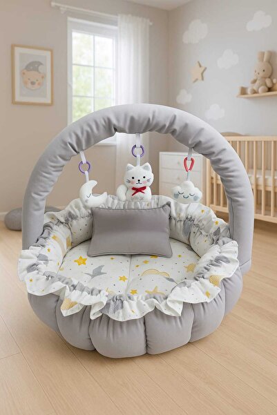 JULYA KİDS Bebek bebinest açılır kapanır oyun minderi anne yanı bebek yatağı