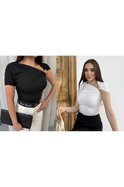 MEECY Women's 2-Piece Draped Blouse