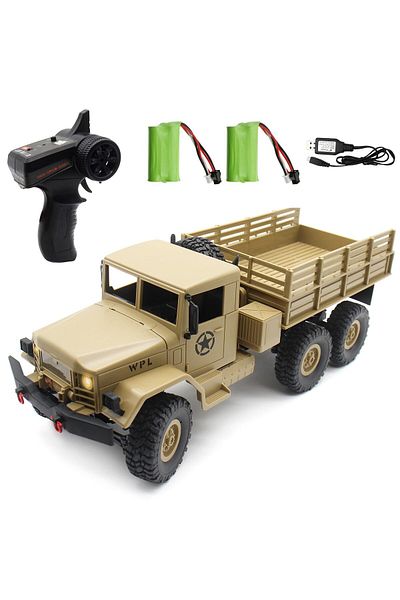 Brands For Less RC Military Transport Truck, RC Off-Road Vehicle 6WD with All Terrain, Remote Control Rack Car