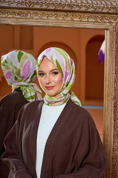 İpekhan Μαλακό κασκόλ Marrakech Collection Ροζ Πορτοκαλί 1201-08