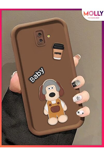 Molly Samsung Galaxy J6 PLUS Için Fallow Kenarları Kalın 3d Kabartmalı Seviml...