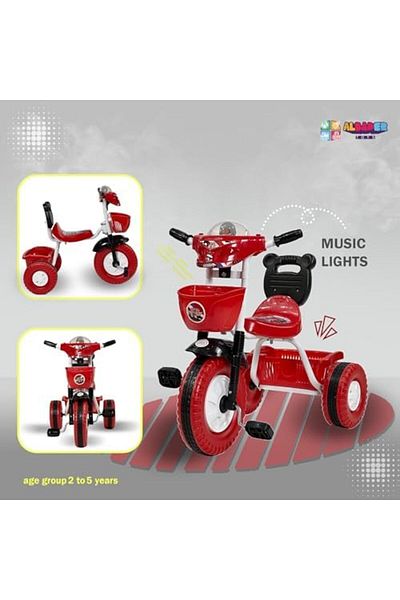 ALBADER Kids Tricycles, Toddler Trike With Double Basket, Indoor and Outdoor Children's Tricycles