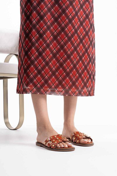 Zerenyus Loose Premium Tile Genuine Leather Slippers