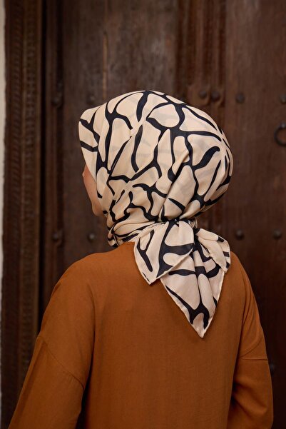 İpekhan Μαλακό κασκόλ Marrakech Collection Μαύρο Μπεζ 1196-07