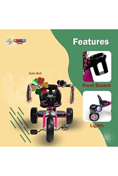 ALBADER Three Wheel Bike, Tricycle For Toddlers, Bicycle for Kids Toy With Sounds And Lights