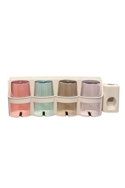 SIKS Organizator de baie ® cu cârlige și dozator de pastă de dinți, alb
