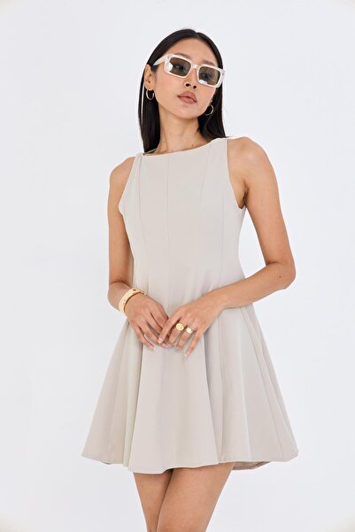 TIFFANY&TOMATO Sıfır Kol Atlas Elbise