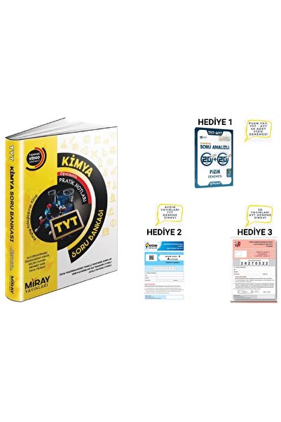 Miray Yayınları Tyt Kimya Soru Bankası 2025 Güncel Baskı 3 adet Hediyeli...