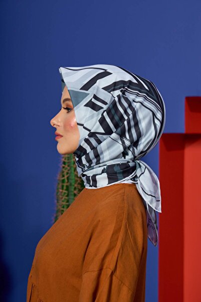 İpekhan İpekhan New Collection - Μαλακό κασκόλ, Μαύρο ανοιχτό γκρι 1208-07