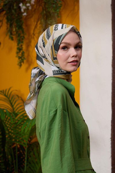 İpekhan Μαλακό κασκόλ Marrakech Collection Σκούρο Χρυσό Χακί 1197-09