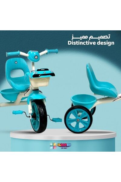ALBADER Indoor & Outdoor Tricycle, Bike Ride On Toy With Sounds & Lights Efficts, Three Wheel Bike