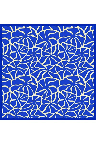 İpekhan Marrakech Συλλεκτικό Μαλακό Κασκόλ Μπλε Κρέμα 1196-08