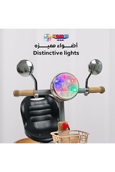 ALBADER ألعاب ركوب، دراجة توازن للأطفال، دراجة ثلاثية العجلات مع تأثيرات موسيقية وأضواء