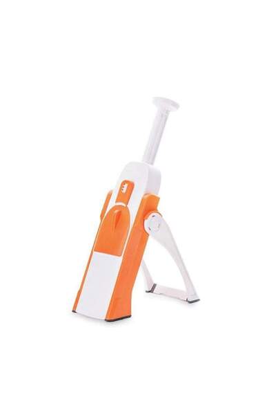 SIKS Feliator manual cu mandolină ®, pliabil, 4 funcții, alb/portocaliu