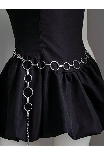 CSR AKSESUAR Halka Detaylı Vücut & Bel & Elbise & Pantolon & Etek Zincir Kemeri