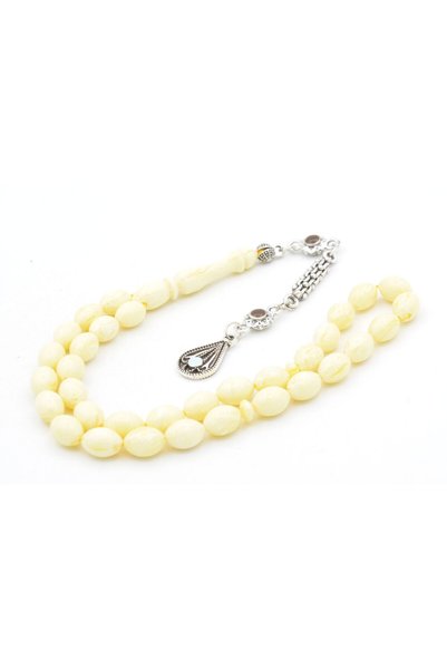 Murty99 Beyzi Cut Daily Size Moire White Beirut Amber Prayer Beads
