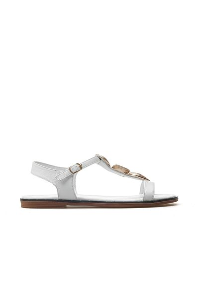 Venüs Women's Buckle Detailed Sandals 25Y 25161301Y Z White