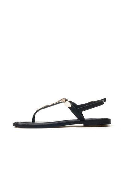 Venüs Women's Buckle Detailed Flip Flop Sandals 25Y 25161300Y Z Black