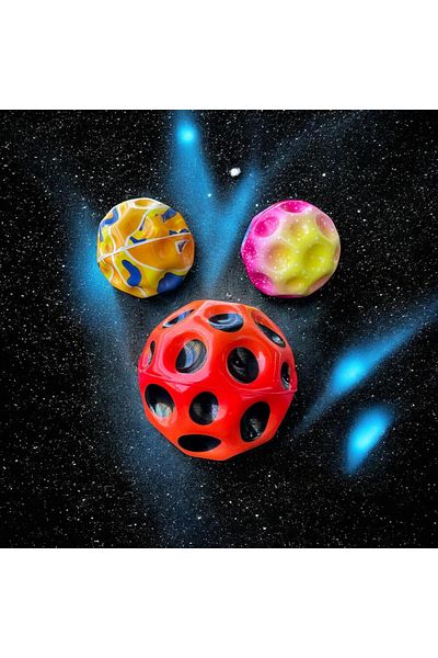 Gök Sports 3 Pieces Bouncing Ball Galaxyball Monball Space Ball Moon Ball Galaxy Monball