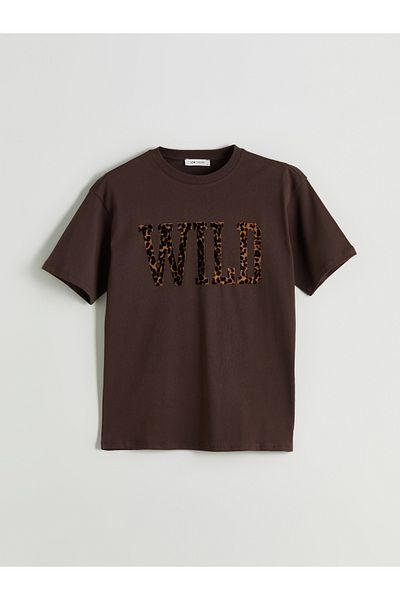 LC Waikiki Crew Neck Printed Oversize Women's T-Shirt