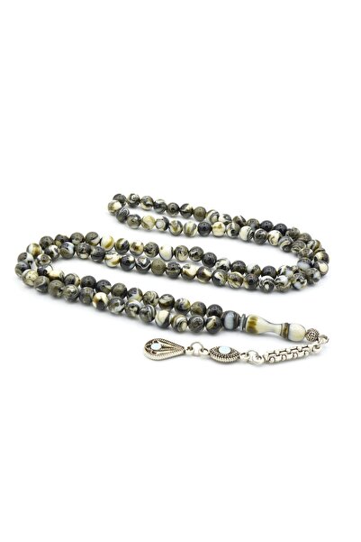 Murty99 Globe Cut 99 de bucăți Rozarii de chihlimbar Beirut verde alb