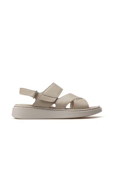 Venüs Women's Genuine Leather Daily Sandals 25Y 25322469Y Z Beige
