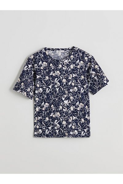 LC Waikiki Tricou de damă cu gât cu flori