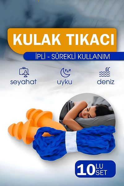 Transformacion Earplugs - Drawstring Silicone Earplugs Travel Sea Sleeping Earplugs Set of 10 721824