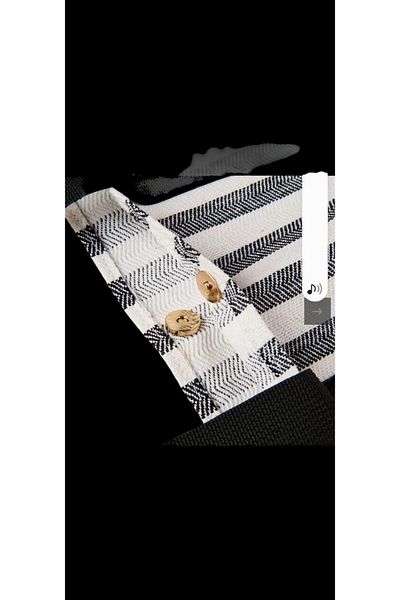 Lider MAGNESİA Beach Bag Soft 48 X 35 cm Black White