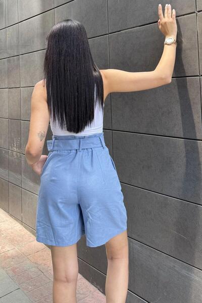 NEW LAVİVA Women's Blue Shorts - 700-Ss-7094